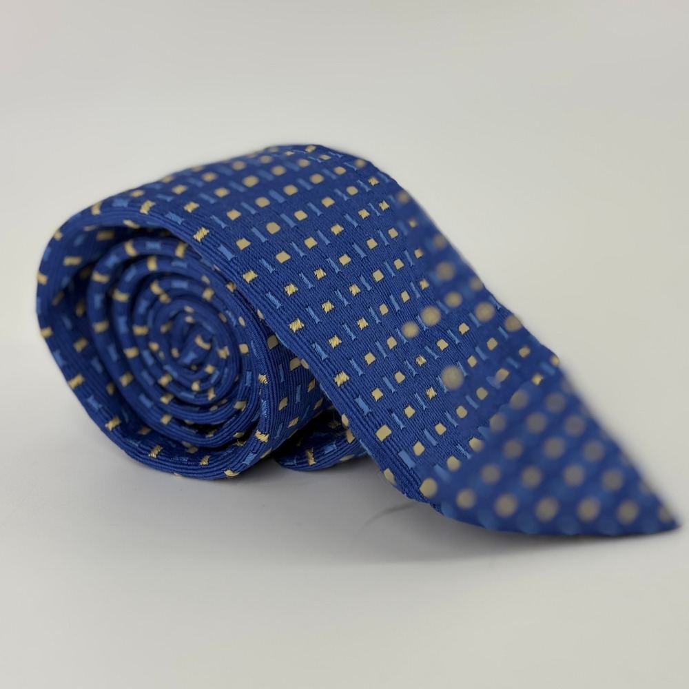 Turnbull & Asser Men's Tie, 100% Silk Brown Polka Dot Jacquard